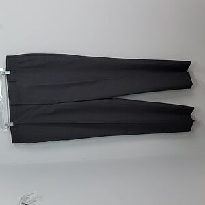 LANDS' END Men's Gray Wool Flat Front Suit Pants